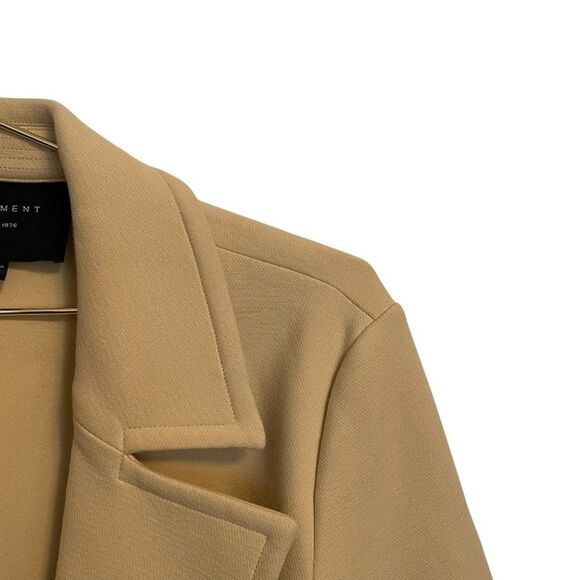 Equipment Alyssandra Long Line Knit Trench Coat in Biscuit Size Small - Picture 3 of 8